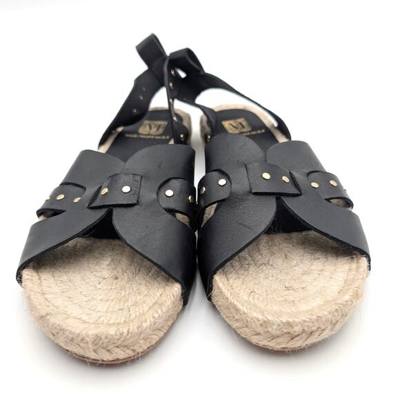 Bruno Magli Perla Ankle Strap Espadrille Sandals Women's Black Size US7 EU37.5 - Picture 9 of 10